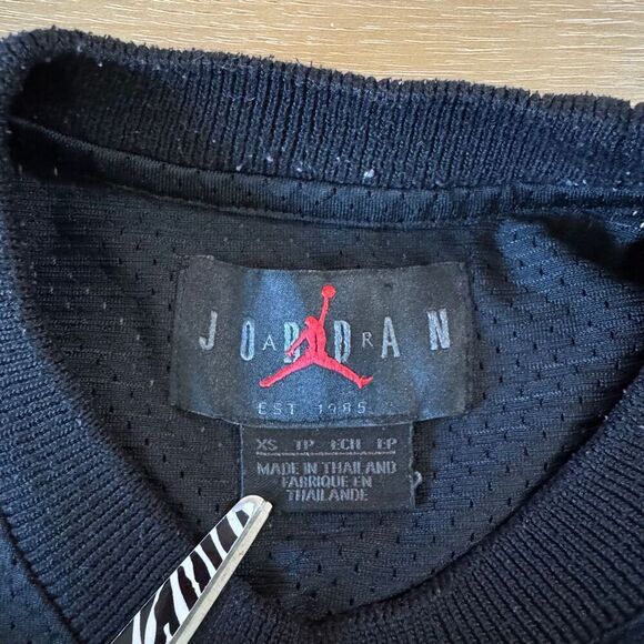 Nike Air Jordan Flight 23 Black Mesh Baseball Jersey Size XS Basketball Street - Picture 5 of 5